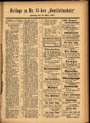 Zweite Ausgabe vom Sonntag, den 28. März 1897.