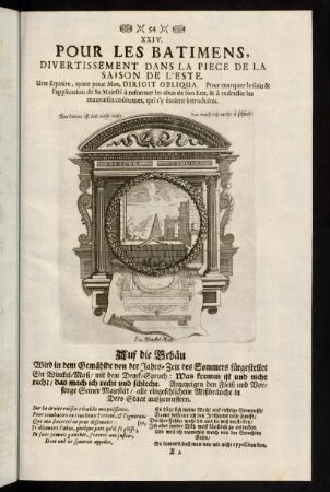 54, XXIV. Pour les batimens, [...].; Auf die Gebäu.