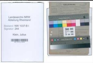 Entnazifizierung Julius Klein , geb. 00.00.0000 (Ingenieur)