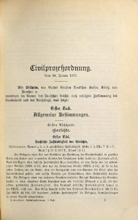 Kommentar zur Civilprozeßordnung für das Deutsche Reich und zum Einführungsgesetze vom 30. Januar 1877