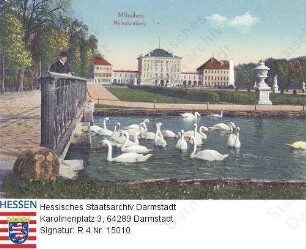 München, Schloss Nymphenburg / Ansicht mit Park
