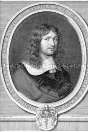 Porträt des französischen Staatsmannes Jean-Baptiste Colbert, Baron von Seignelay