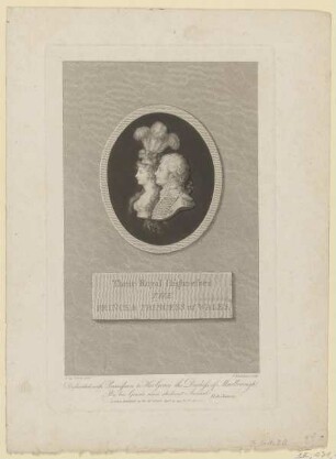 Gruppenbildnis von dem Prinz und der Prinzessin von Wales