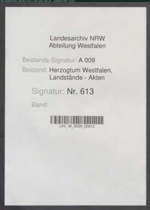 Ratifikation des Landtagsabschieds vom 25. 10. 1696