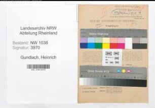Entnazifizierung Heinrich Gundlach , geb. 05.02.1886 (Rentmeister)