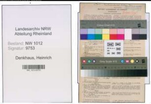 Entnazifizierung Heinrich Denkhaus , geb. 26.04.1899 (Baecker)