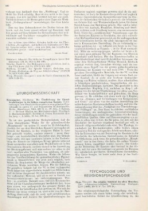 Psychologie und Religionspsychologie