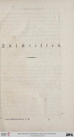 Zuschriften