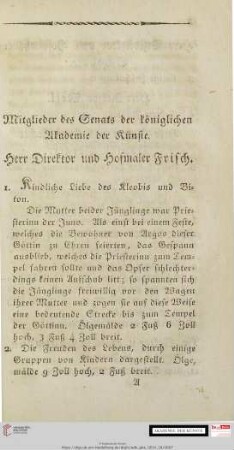 Mitglieder des Senats der königlichen Akademie der Künste