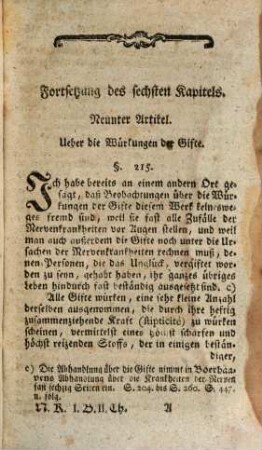 Abhandlung über die Nerven und deren Krankheiten, Des ersten Bandes zweyter Theil