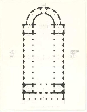 Klumpp, Karl F. A.; München; Basilika, Entwurf - Grundriss