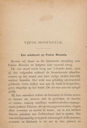 Vijfde hoofdstuk. Een adelborst op Poeloe Moesala