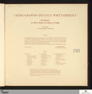 Chorographia Ducatus Wirtembergici : 28 Landtafeln