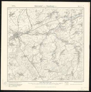 Meßtischblatt 92.(3003) : Rückersdorf (Sächs.) - Ronneburg (Preuß.), 1920 : Rückersdorf (Sächs.) - Ronneburg (Preuß.). - Aufgen. 1906, hrsg. 1909, einz. Nachtr. 1920. - 1:25000. - Leipzig, 1920. - 1 Kt.