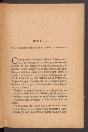 Capítulo IV - Los descubrimientos del señor Chennevert
