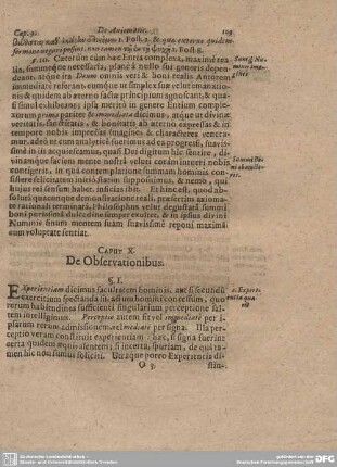 Caput X. De Observationibus.