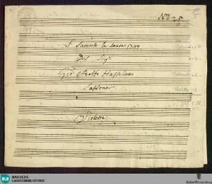 Leucippo. Excerpts - Mus. Hs. 199 : strings