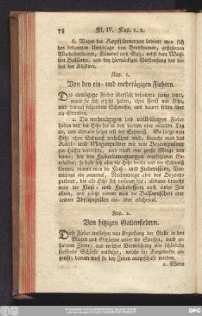 Kap. 2. Von hitzigen Gallenfiebern.