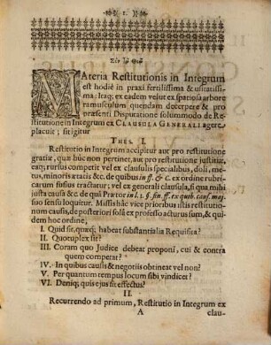 Disputatio iuridica de restitutione in integrum ex clausula generali