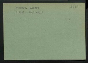 Mangold, Alfred