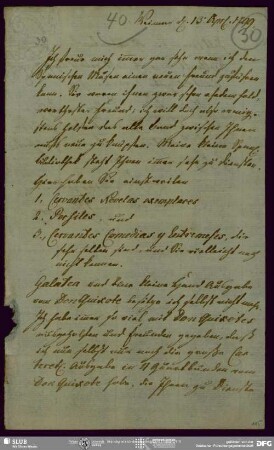 Eigenh. Brief von Friedrich Justin Bertuch an August Wilhelm von Schlegel, Weimar, 13.04.1799