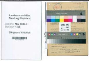 Entnazifizierung Antonius Ellinghaus , geb. 14.09.1914 (Kaufmann)