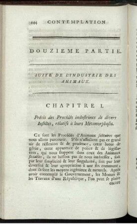 Douzieme Partie. Suite De L' Industrie Des Animaux.