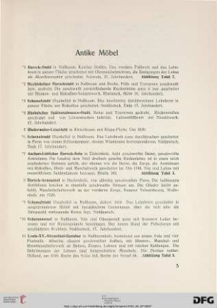 Antike Möbel (Nr. 1-104)