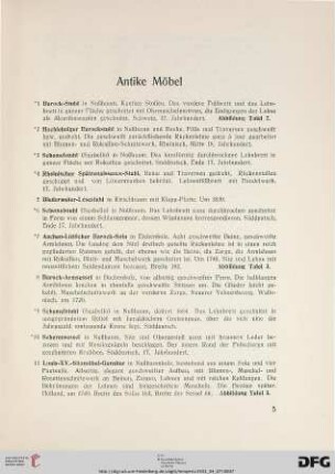 Antike Möbel (Nr. 1-104)
