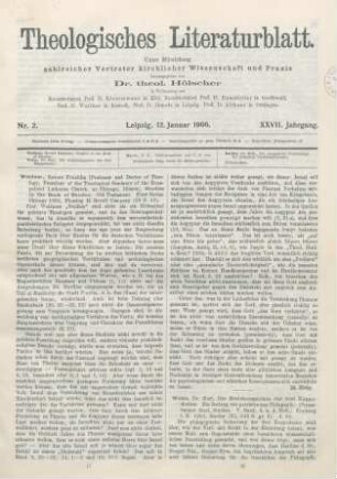 17-18 [Rezension] Weidner, Franklin, Studies in the Book of Exodus. Old Testament. First Series