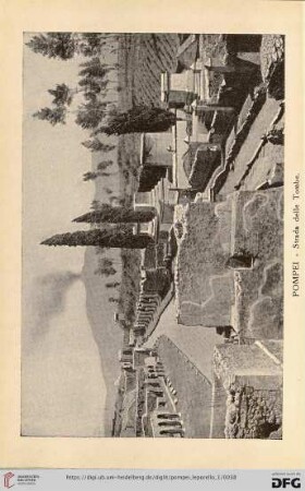 Pompei – Strada delle Tombe. – Route des tombeaux – The Road of Tombs – Graberstrasse.