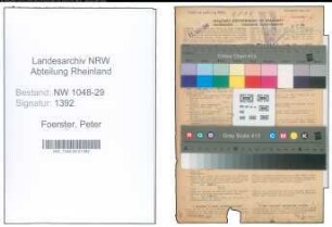 Entnazifizierung Peter Foerster , geb. 03.10.1893 (Beamter)