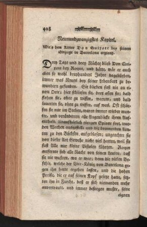 Neunundzwanzigstes Kapitel. Wie's dem Ritter Don Quixote bey seinem Einzuge in Barcelona ergieng