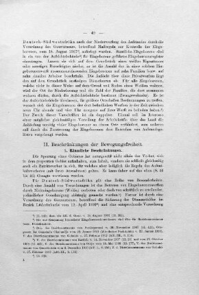 II. Beschränkungen der Bewegungsfreiheit