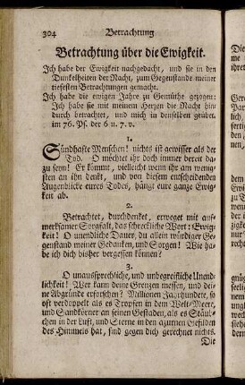 Betrachtung über die Ewigkeit
