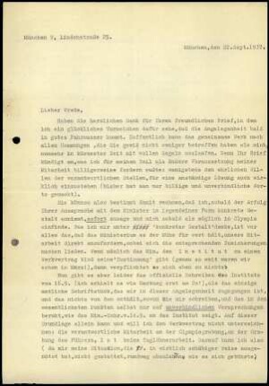 E. Kunze an W. Wrede
