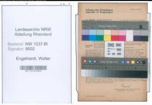 Entnazifizierung Walter Engelhardt , geb. 17.01.1907 (Verw.Angestellter)