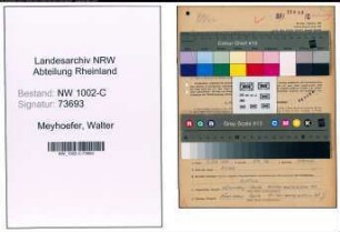 Entnazifizierung Walter Meyhoefer, geb. 28.09.1906 (Buchbinder)