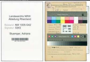 Entnazifizierung Adriana Stuemper , geb. 15.03.1895 ()
