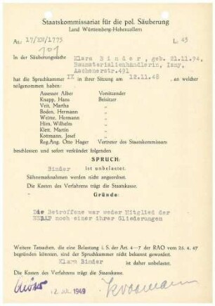 Binder, Klara
