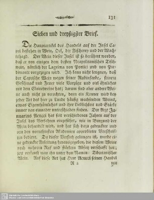 Sieben und dreyßigster Brief