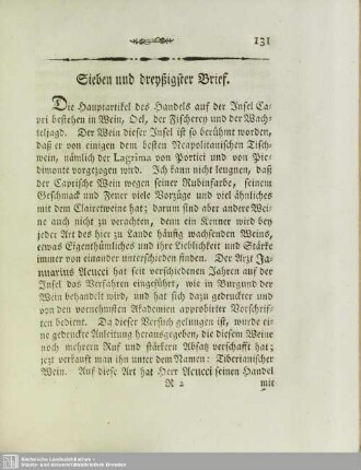 Sieben und dreyßigster Brief