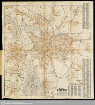 Karte : Plan von Leipzig