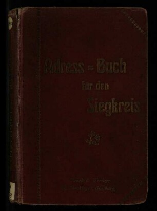 Adress-Buch für den Siegkreis / 1910