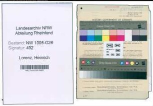 Entnazifizierung Heinrich Lorenz , geb. 13.04.1914 (Bankangestellter)