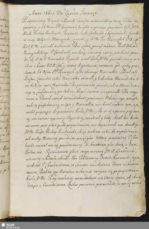 [Wiadomości i kopie listów ... January 1673]