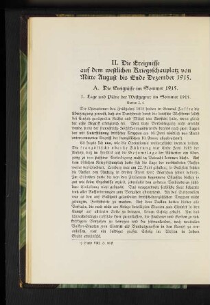 1. Lage und Pläne der Westgegner im Sommer 1915.