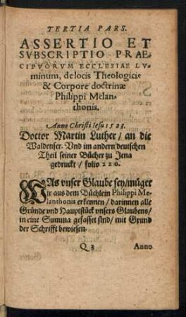 Anno Christi Iesu 1523.