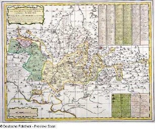 Accurate Geographische Delineation derer zu dem Meissnischen Creisse gehörigen Aemmter Stolpen und Radeberg mit Lausiz...(ca. 1:125 000)