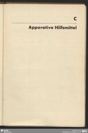 C Apparative Hilfsmittel
